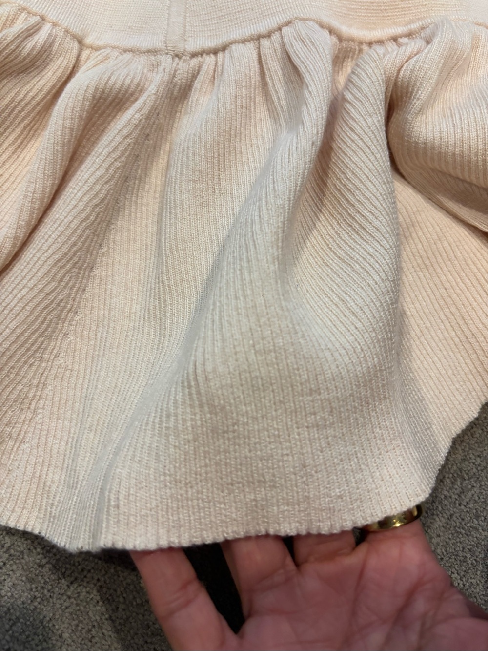 Live The Process Soft Cream skirt with soft ruffles